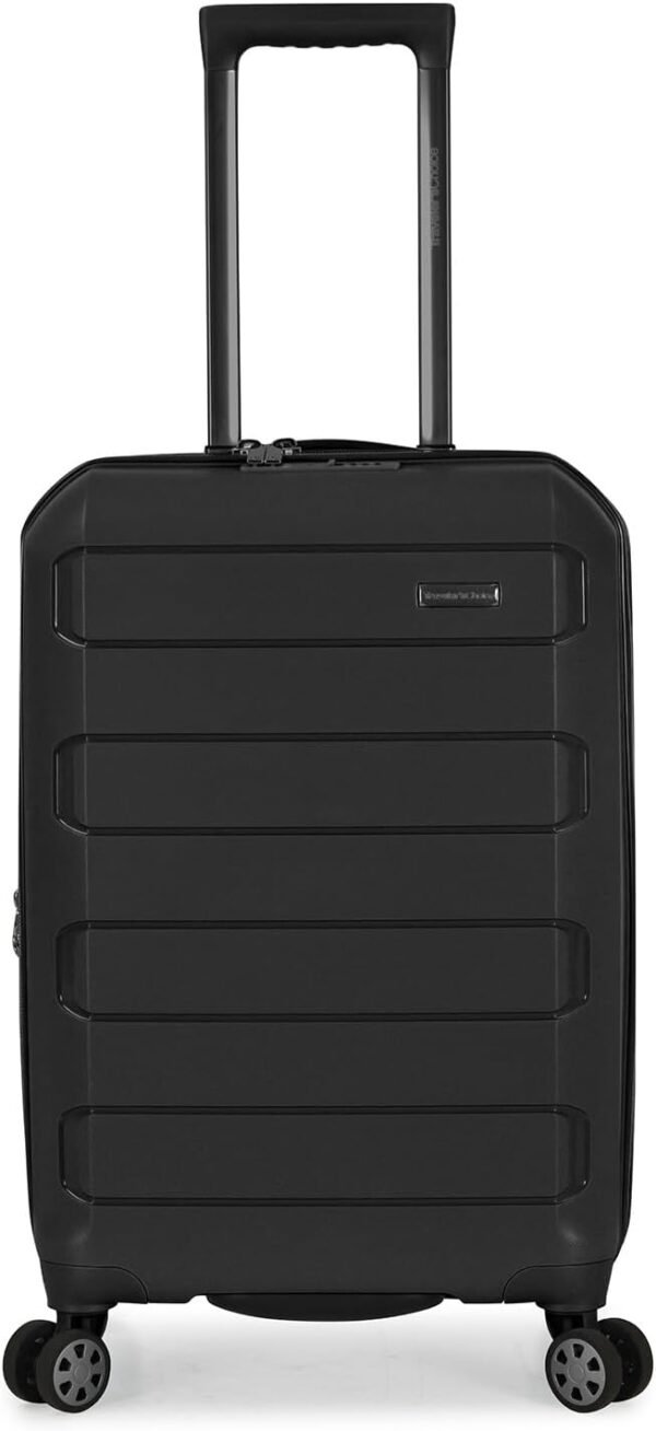 Traveler's Choice Pagosa Indestructible Hardshell Expandable Spinner Luggage, Black, 2 Piece Set - Image 4