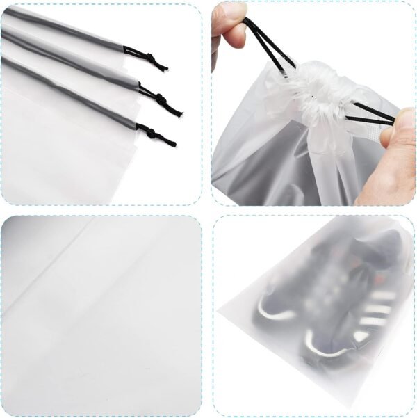 Vorspack Transparent Shoe Bags for Travel Large Clear Shoes Organizers Storage Pouch with Rope for Men and Women 13 Pack - Image 4