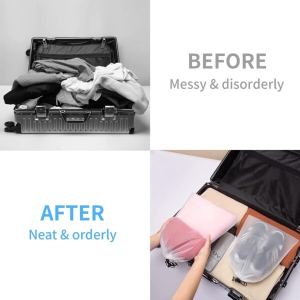 Vorspack Transparent Shoe Bags for Travel Large Clear Shoes Organizers Storage Pouch with Rope for Men and Women 13 Pack - Image 5