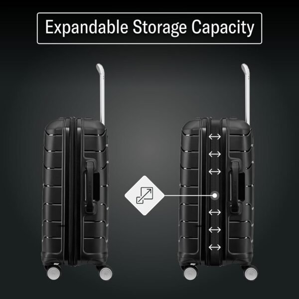 Samsonite Freeform Hardside Expandable Luggage with Spinners, Black, 2PC SET (Carry-on/Large) - Image 6