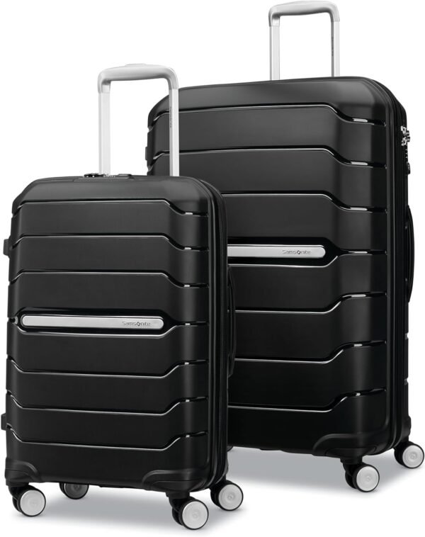 Samsonite Freeform Hardside Expandable Luggage with Spinners, Black, 2PC SET (Carry-on/Large) - Image 2
