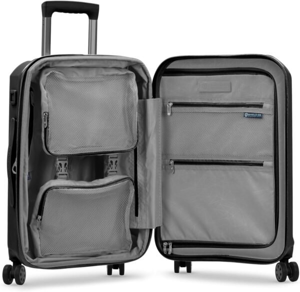 Traveler's Choice Pagosa Indestructible Hardshell Expandable Spinner Luggage, Black, 2 Piece Set - Image 6