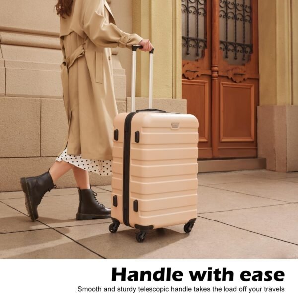 Coolife Luggage 3 Piece Set Suitcase Spinner Hardshell Lightweight TSA Lock - Image 3