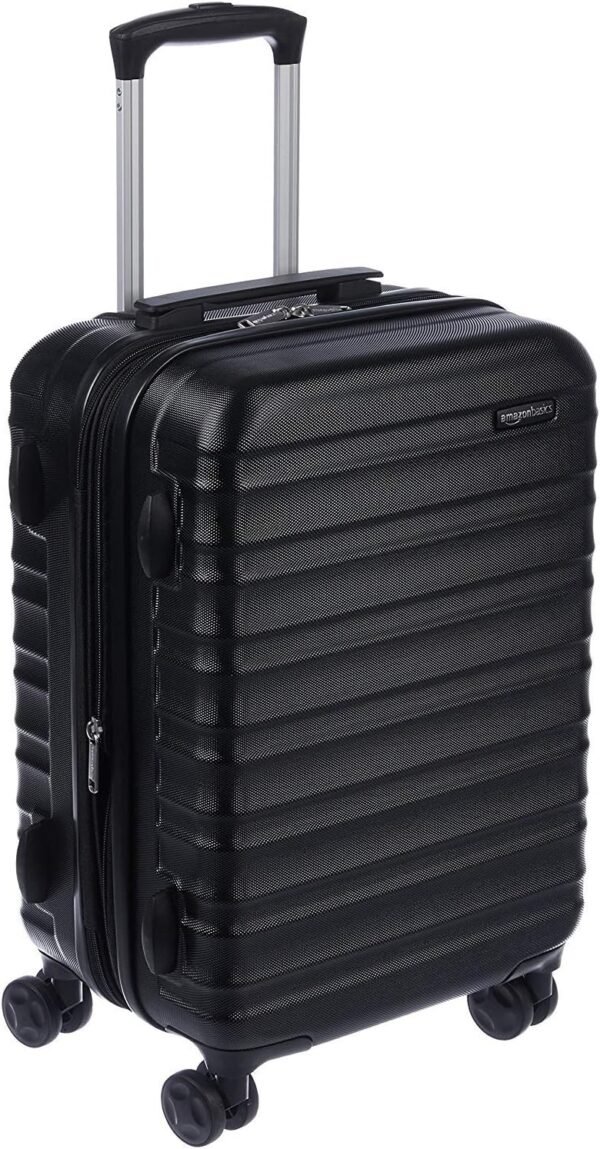 Amazon Basics Expandable Hardside Carry-On Luggage, Suitcase with Wheels, 21-Inch Spinner with Four Spinner Wheels and Scratch-Resistant Surface, Black - Image 2