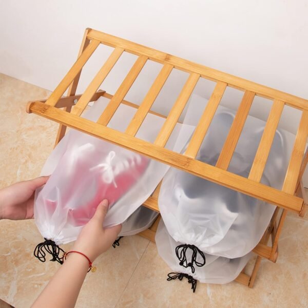 Vorspack Transparent Shoe Bags for Travel Large Clear Shoes Organizers Storage Pouch with Rope for Men and Women 13 Pack - Image 8