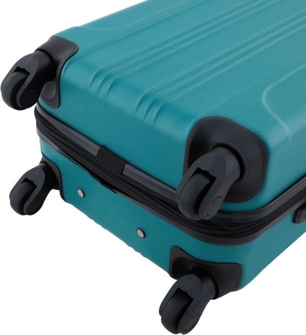 Travelers Club Chicago Hardside Expandable Spinner Luggage, Teal, 20" Carry-On - Image 3