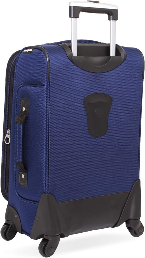 SwissGear Sion Softside Expandable Luggage, Blue, Carry-On 21-Inch - Image 9