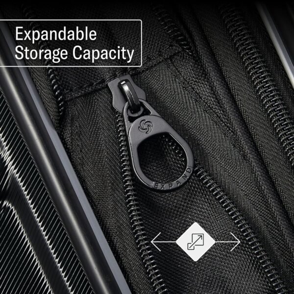 Samsonite Omni 2 Hardside Expandable Luggage with Duel Spinner Wheels, Midnight Black, 3-Piece Set (CO/MED/LG) - Image 7