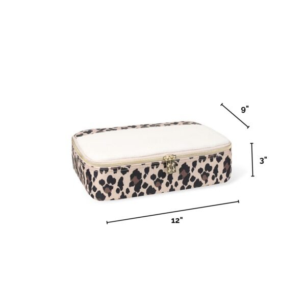 Itzy Ritzy Packing Cubes for Travel – Set of 3 Large Packing Cubes or Travel Organizers; Each Cube Features a Mesh Top, Double Zippers and a Fabric Handle; Large Sizes (Leopard) - Image 6