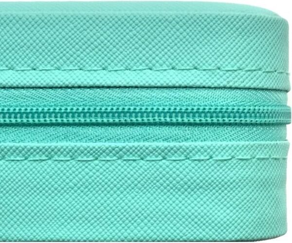 Mini Jewelry Travel Case,Small Travel Jewelry Organizer, Portable Jewelry Box Travel Mini Storage Organizer Portable Display Storage Box for Rings Earrings Necklaces (Blue) - Image 7