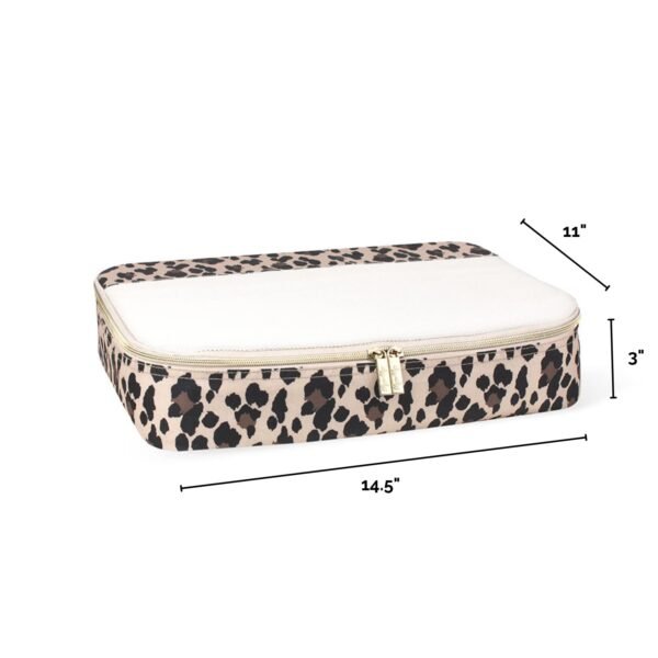 Itzy Ritzy Packing Cubes for Travel – Set of 3 Large Packing Cubes or Travel Organizers; Each Cube Features a Mesh Top, Double Zippers and a Fabric Handle; Large Sizes (Leopard) - Image 5