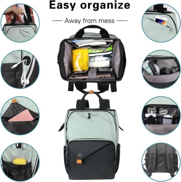 Hap Tim Laptop Backpack, Travel Backpack for Women,Work Backpack, Nurse Backpack, Teacher Backpack, Carry on Backpack(7651-GB) - Image 4