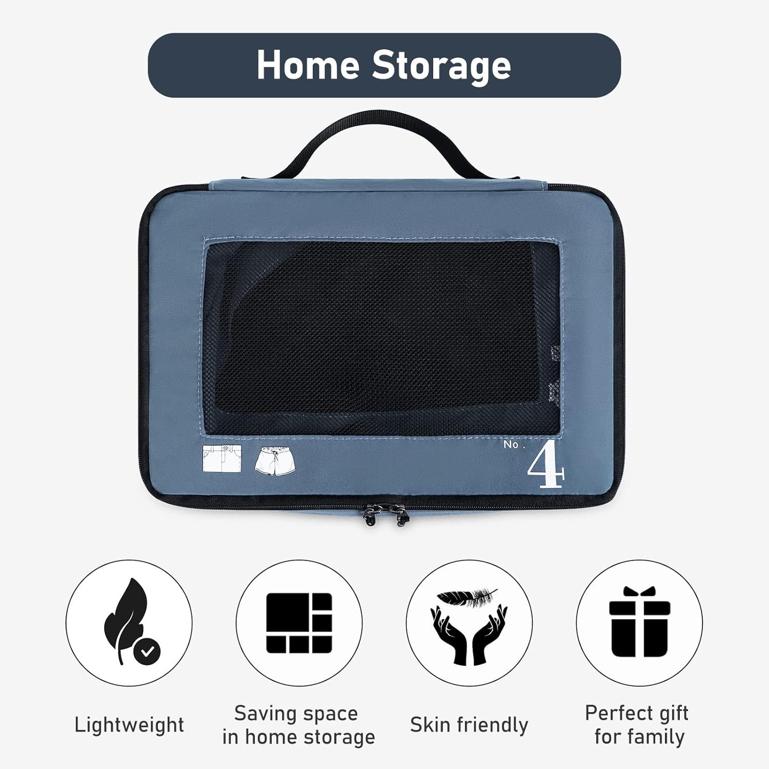 ECOHUB Packing Cubes 7 Set Tear-Resistant Packing Cubes Travel Organizer with ID Tag for Carry On Luggage Machine Washable Suitcase Organizer Bags Travel Cubes(Blue) - Image 8