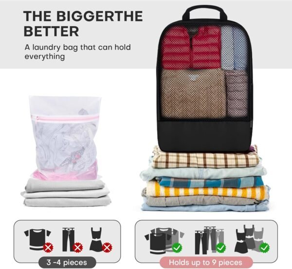 Compression Packing Cubes for Suitcases, 4 Pcs Set Packaging Bags Space Saving Travel Essentials, Compressible Expandable Luggage Organizer Bags Set for Carry On - Image 5