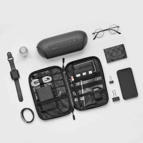 BAGSMART Electronics Organizer Travel Case, Small Cable Organizer Bag for Essentials, Tech Organizer as Accessories, Cord Organizer for Phone, Power Bank, SD Card, Black - Image 9