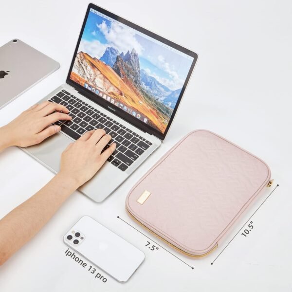 NISHEL Travel Cord Organizer Case,Tech Electronic Case, Travel Essentials for Charger, Cable, Phone, Hard Drive, USB, SD Card, Pink - Image 7