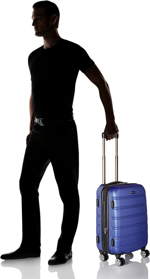 Rockland Melbourne Hardside Expandable Spinner Wheel Luggage, Blue, Carry-On 20-Inch - Image 11