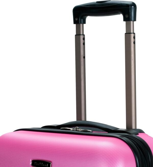 Rockland Melbourne Lightweight Expandable Hardside Spinner Wheel Luggage in Pink - Image 10