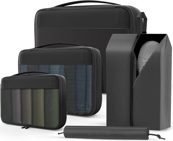 5 Set Packing Cubes for Suitcases, Travel Packing Organized Cubes for Carry On Suitcases,Lightwight Luggage Organizer Bags with Travel Accessories - Image 2
