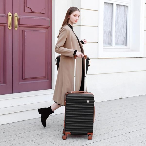 imiono Luggage Sets 3 Piece,Expandable Hardside Suitcase Set with Spinner Wheels,Lightweight Travel Luggage set with TSA Lock（20/24/28,Black） - Image 10