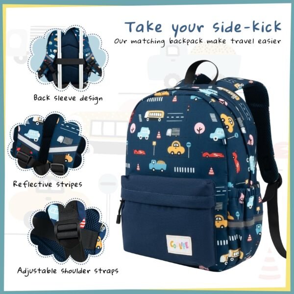 Coolife Kid’s Luggage Set 5 Piece Suitcase Set 16’’ Carry on Hardside Spinner Toddler Luggage Travel Rolling Luggage Girls Boys - Image 5