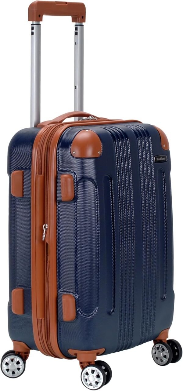Rockland Hardside Expandable Luggage with Spinner Wheels, Blue, Carry-On 20-Inch - Image 3