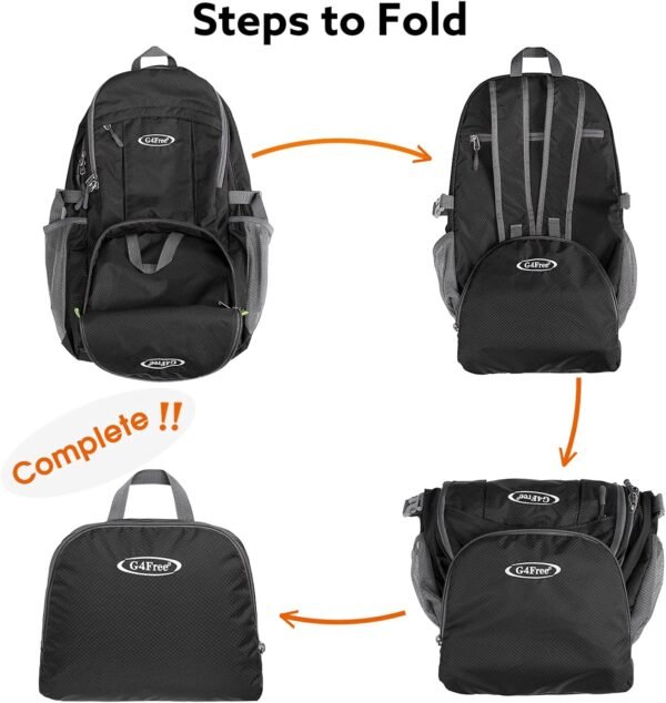 G4Free 40L Lightweight Packable Hiking Backpack, Waterproof Travel Daypack - Image 7