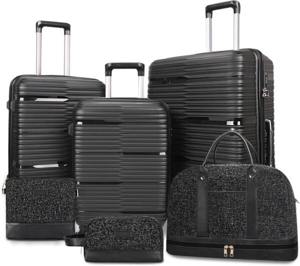 Luggage Sets 3 Pieces with Spinner Wheels Lightweight Hardshell Luggage Set of 3 with TSA Lock Suitcase Set with Carry on Weekender Duffle Bag for Travel - Image 2