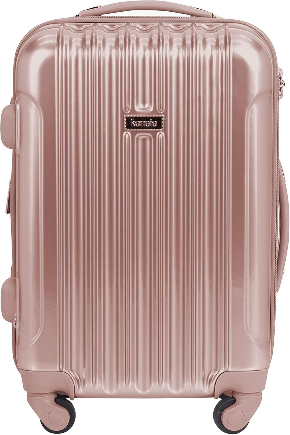 kensie Women's Alma Hardside Spinner Luggage, Rose Gold, Carry-On 20-Inch - Image 2