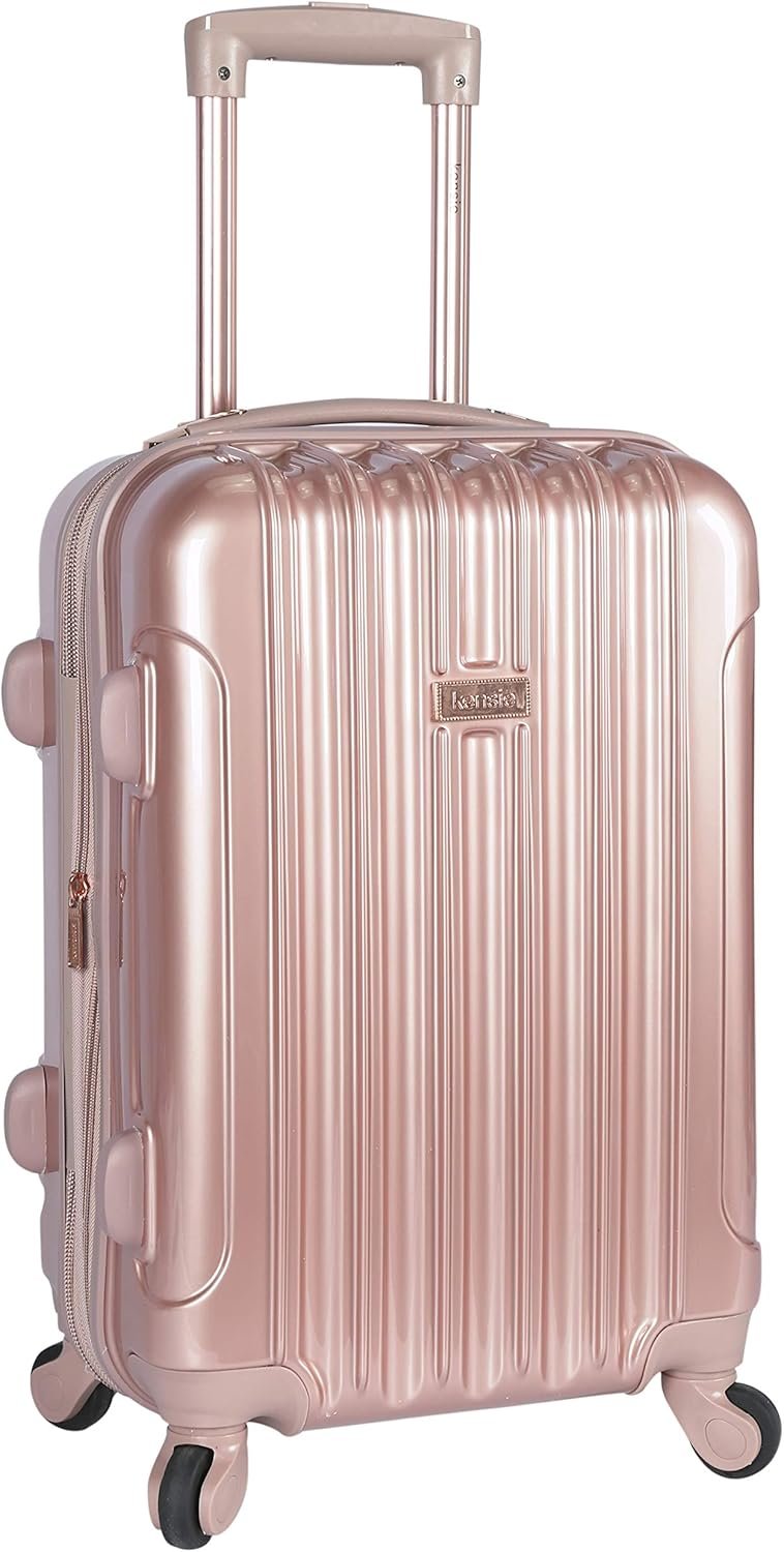 kensie Women's Alma Hardside Spinner Luggage, Rose Gold, Carry-On 20-Inch - Image 8