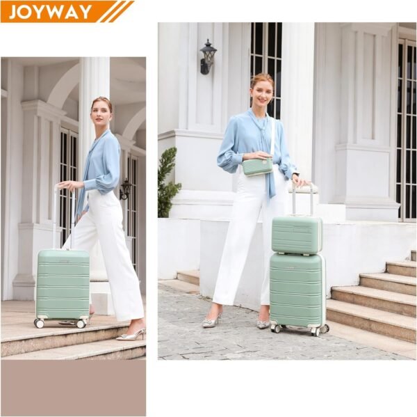 Joyway Luggage 5 Piece Sets， Lightweight Rolling Hardside Travel Luggage with TSA Lock，Luggage Set，Suitcase with Spinner Wheels for Women - Image 8