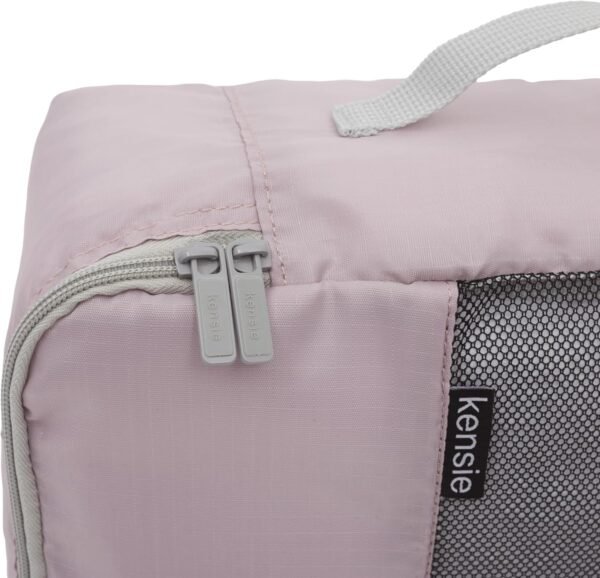 kensie Women's Hillsboro 4 Piece Luggage & Travel Bags Set, Burnished Lilac - Image 10