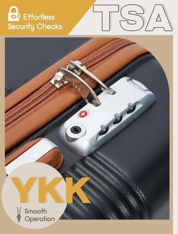 Luggage Sets 5 Piece, Suitcases with Wheels, Hardshell Suitcase Set, ABS Carry on Luggage Set with TSA Lock, Travel Luggage - Image 6