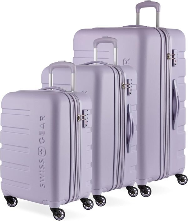 SwissGear 7366 Hardside Expandable Luggage with Spinner Wheels, Evening Haze, 3-Piece Set (19/23/27) - Image 2