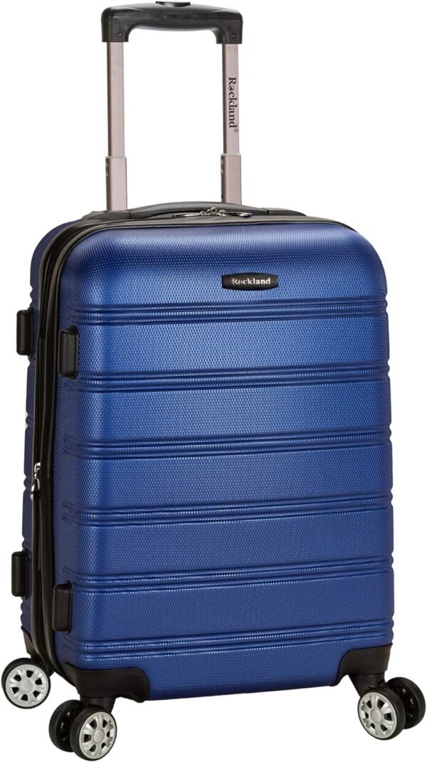 Rockland Melbourne Hardside Expandable Spinner Wheel Luggage, Blue, Carry-On 20-Inch - Image 2
