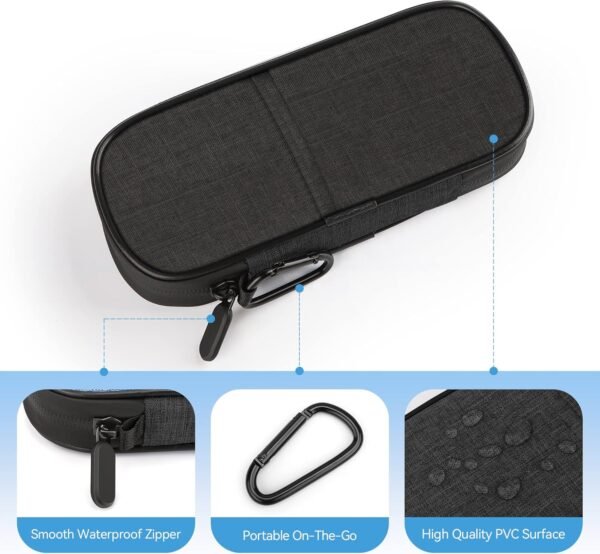 Insulin Pen Cooler Travel Case Diabetic Medication Insulated Cool Organizer with 2 Reusable Ice Packs for Insulin Pen and Other Diabetic Supplies, for the Daily Life and Trip(Black) - Image 5