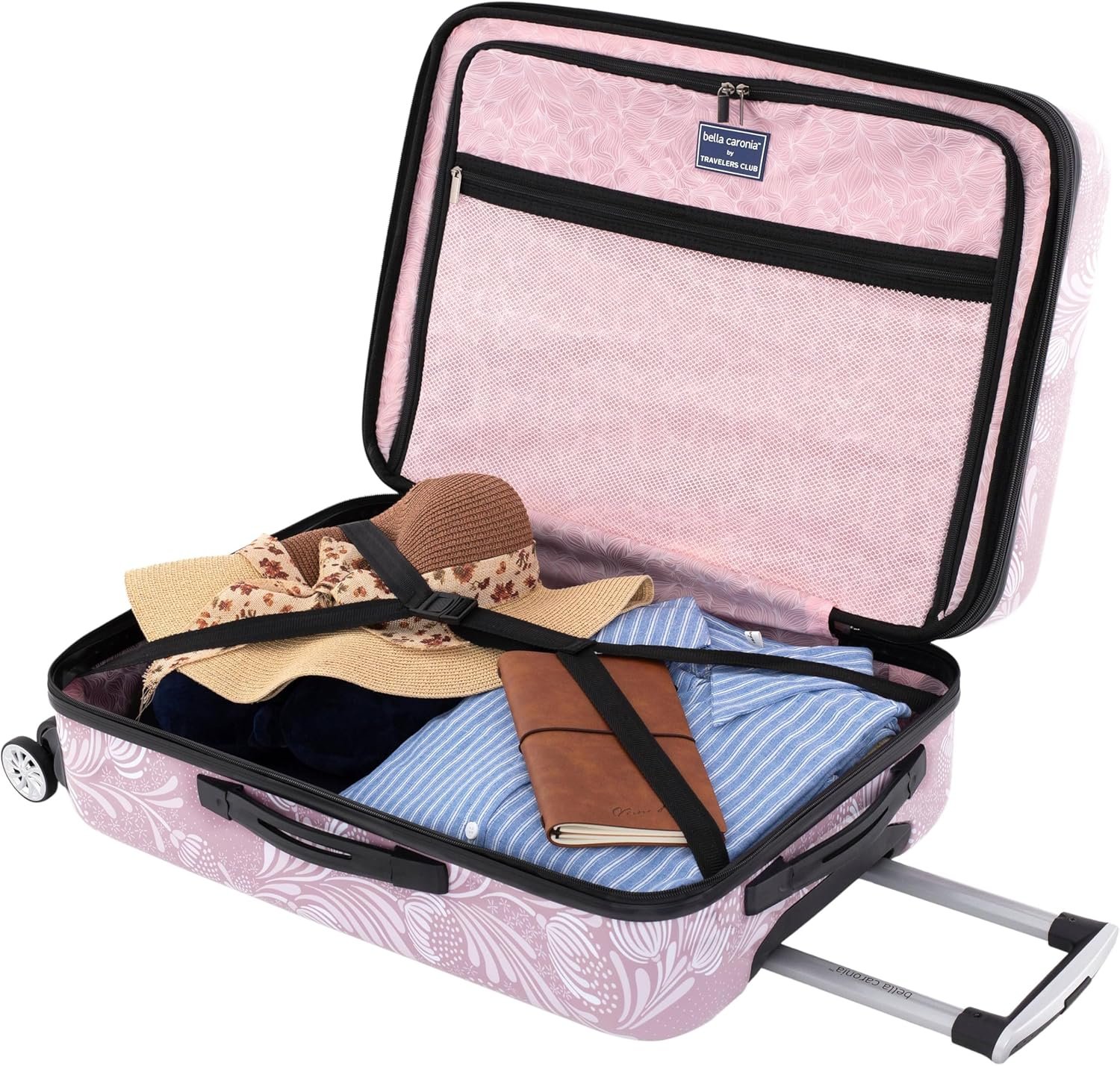 Travelers Club Bella Caronia Deluxe, 3, 7 Piece Luggage & Travel Accessories Set, Selva, 20" Carry-On - Image 6