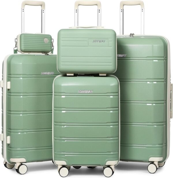 Joyway Luggage 5 Piece Sets， Lightweight Rolling Hardside Travel Luggage with TSA Lock，Luggage Set，Suitcase with Spinner Wheels for Women - Image 2