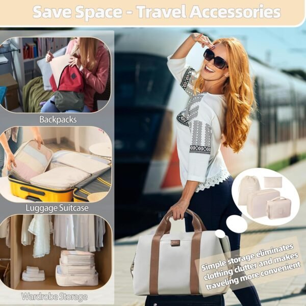 10 Pcs Set Packing Cubes For Travel Packing Organizers Travel Essentials Luggage Organizer Bags,Expandable Suitcase Organizer Travel Bags Packing Cubes For Suitcases Travel Accessories - Image 7