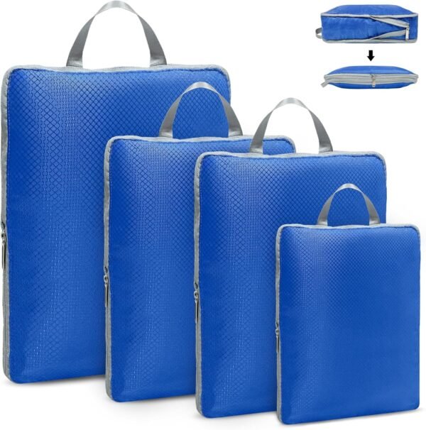 Storage Master Compression Packing Cubes Travel Accessories Packing Organizers Compression Bags for Travel, Travel Essentials Compression Cubes for Luggage Suitcases (Blue) - Image 2