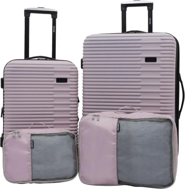 kensie Women's Hillsboro 4 Piece Luggage & Travel Bags Set, Burnished Lilac - Image 2