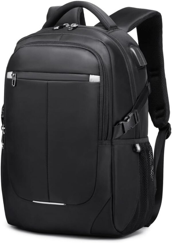Travel Backpack,30L Laptop Backpacks for Men Women, Water Resistant Backpack Airline Approved Business Work Bag with USB Charging Port Fits 15.6 Inch Computer, Black - Image 2