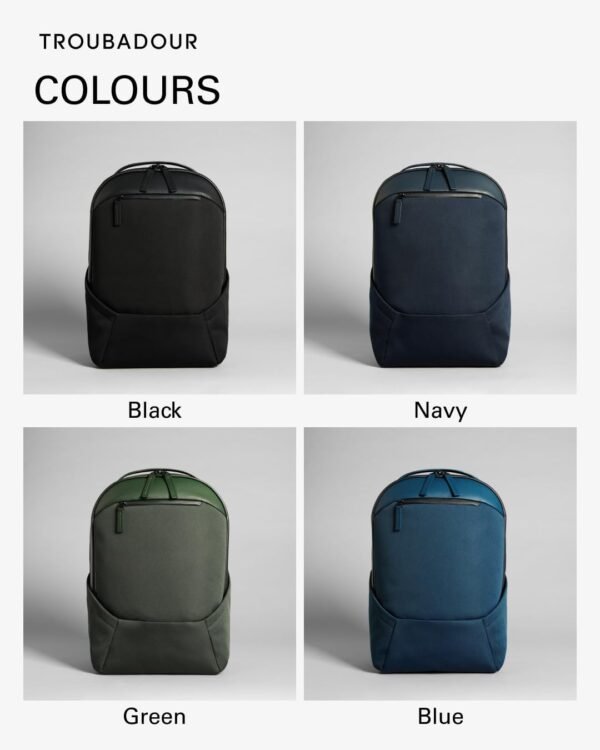 Troubadour Apex 17" Laptop Backpack - Waterproof, Lightweight, Spacious - Made From Recycled Materials - Image 6