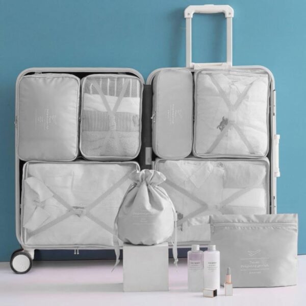 Packing Cubes for Travel, 8-piece Set of Travel Organizer Bags for Travel Accessories, Carry On Suitcase Organizer Bags Travel Cubes for Clothes Shoes Cosmetics - Image 7
