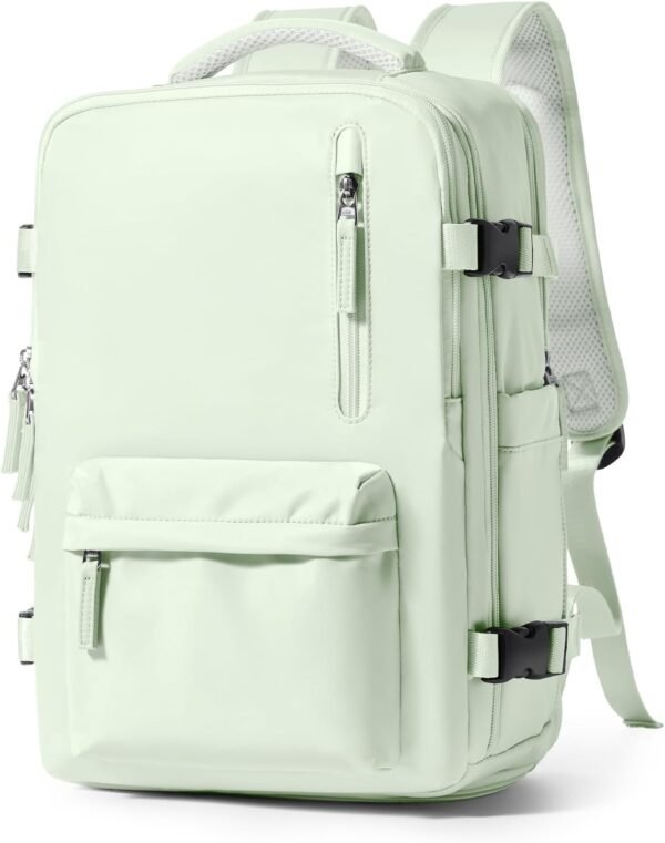 Travel Backpack for Women Men,Laptop Carry on Backpack Airline Approved,Personal Item Size Gym Hiking Backpack Weekender Casual Daypack Backpack Waterproof Bag with Shoe Compartment,Mint Green - Image 2