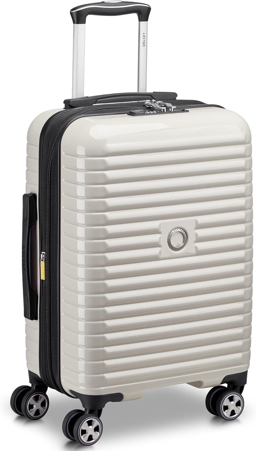 DELSEY PARIS Cruise 3.0 Hardside Expandable Luggage with Spinner Wheels, Glossy Ivory, Carry on 21 Inch - Image 5