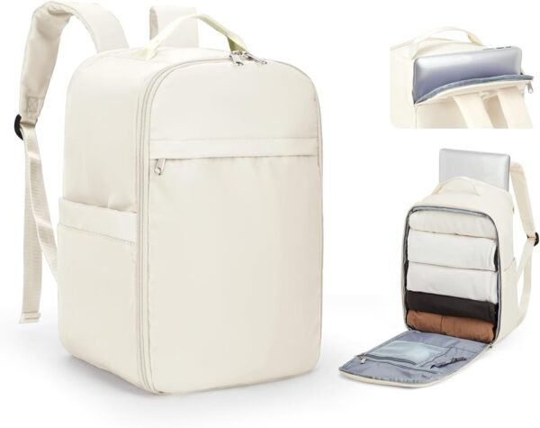United Airlines Approved Travel Backpack for Women, mochila de viaje, 20L Carry On Backpack, Underseat Luggage Bag, Travel Essentials, Cabin Size Personal Item Bag, Beige - Image 10
