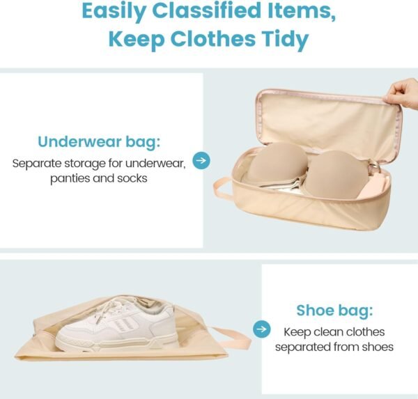 Cambond See Through Mesh Compression Packing Cubes - Packing Cubes for Travel, Lightweight Travel Bags Luggage Packing Organizer Travel Essentials for Carry on Suitcases - Image 7