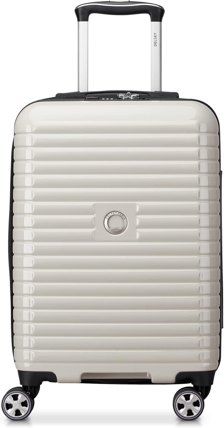 DELSEY PARIS Cruise 3.0 Hardside Expandable Luggage with Spinner Wheels, Glossy Ivory, Carry on 21 Inch - Image 2