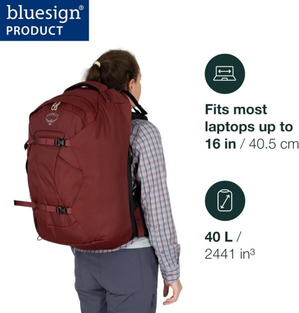 Osprey Fairview 40L Women's Travel Backpack, Night Jungle Blue - Image 3